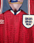 1993 - 95 England Away Shirt Gascoigne 8 - 8.5/10 - (L) - Eternal Pitch