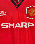 1994 - 96 Manchester United Home Shirt Cantona 7 - 9/10 - (XL) - Eternal Pitch