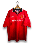 1994 - 96 Manchester United Home Shirt Cantona 7 - 9/10 - (XL) - Eternal Pitch
