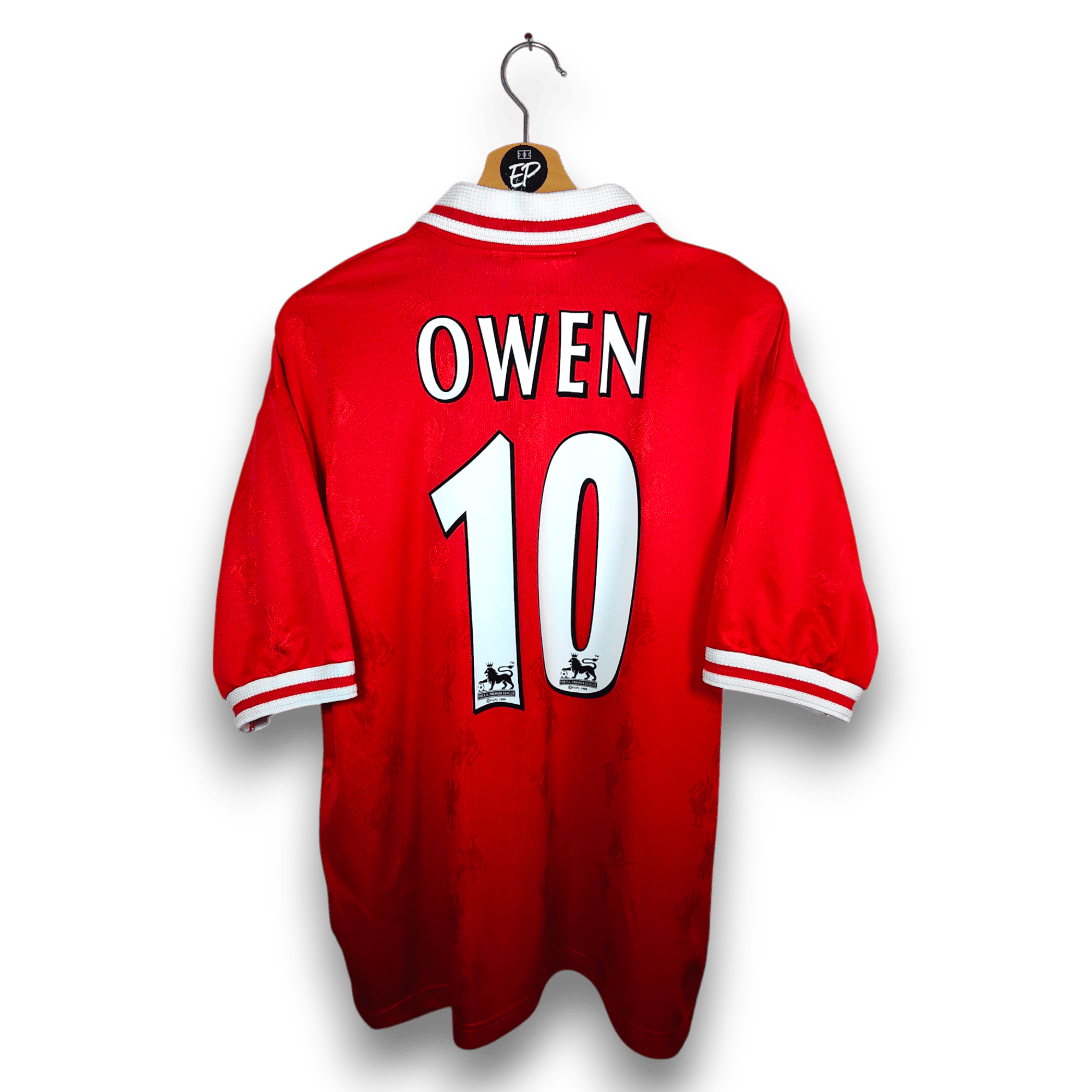 90s プレミアリーグ リヴァプール 96-98 ホームユニ Owen 10 Liverpool F.C. 1996-98 home jersey 🟥 Michael Owen #10 🟥 Collar