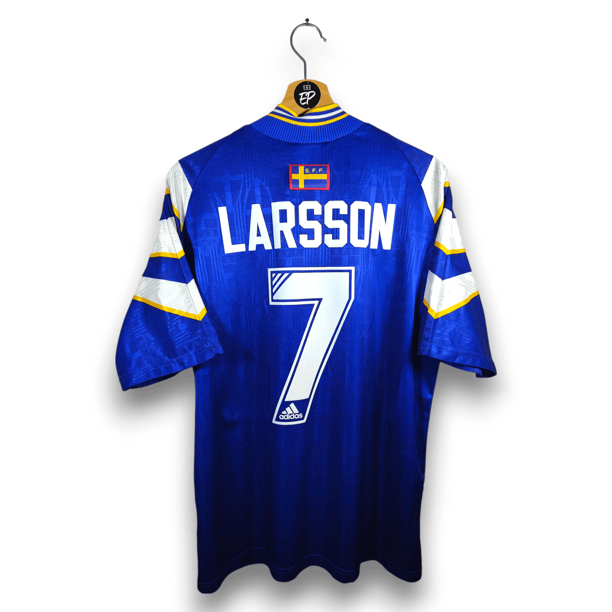 1996-98 Sweden Away Shirt Larsson #7 - 8/10 - (M) – Eternal