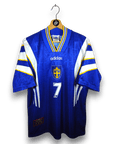 1996 - 98 Sweden Away Shirt Larsson 7 - 8/10 - (M) - Eternal Pitch
