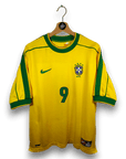 1998 - 00 Brazil Home Shirt Ronaldo 9 - 7.5/10 - (M) - Eternal Pitch