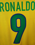 1998 - 00 Brazil Home Shirt Ronaldo 9 - 7.5/10 - (M) - Eternal Pitch