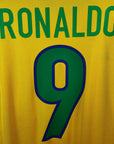 1998 - 00 Brazil Home Shirt Ronaldo 9 - 9.5/10 - (L) - Eternal Pitch