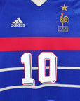 1998 - 00 France Home Shirt Zidane 10 - 8/10 - (XS) - Eternal Pitch