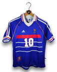 1998 - 00 France Home Shirt Zidane 10 - 8/10 - (XS) - Eternal Pitch
