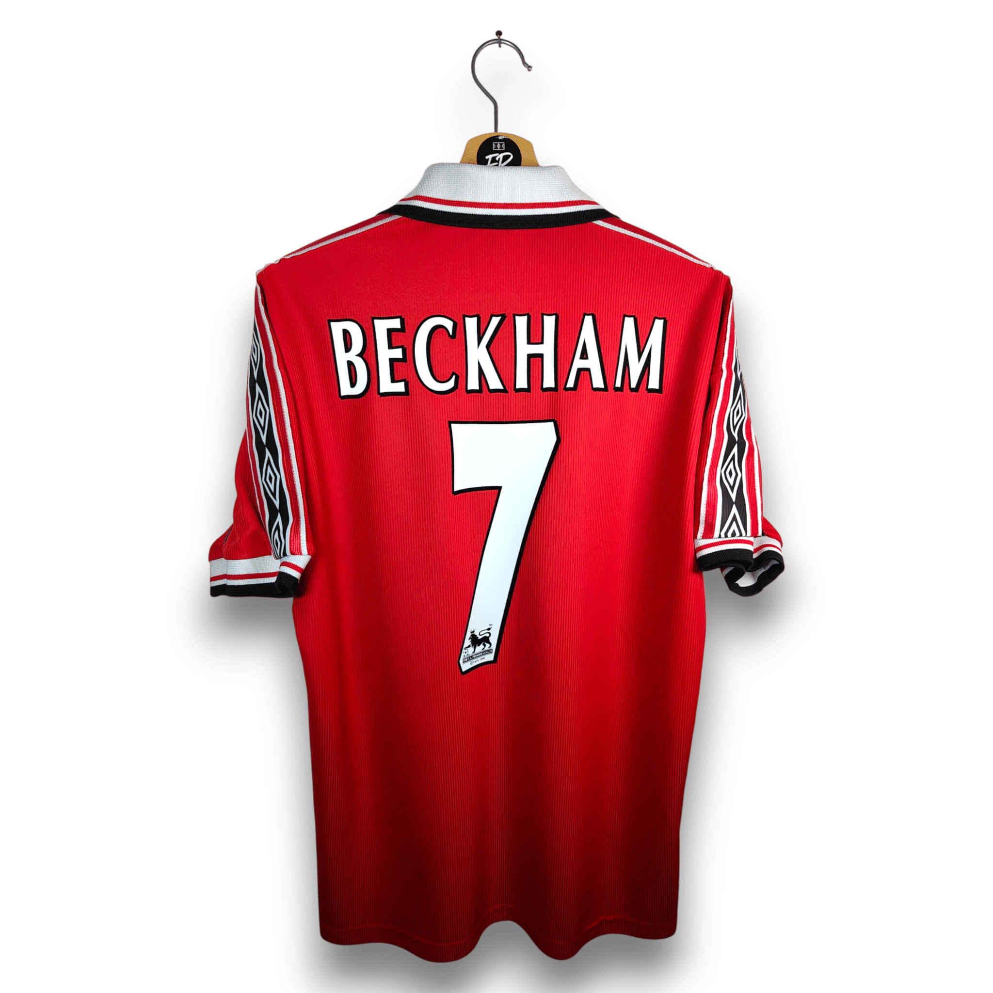 1998-00 Manchester United Home Shirt Beckham #7 - 9/10 - (L