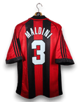 1998 - 99 AC Milan Home Shirt Maldini 3 - 8/10 - (M) - Eternal Pitch