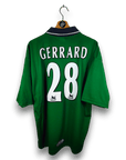 1999 - 00 Liverpool Away Shirt Gerrard 28 - 9/10 - (L) - Eternal Pitch