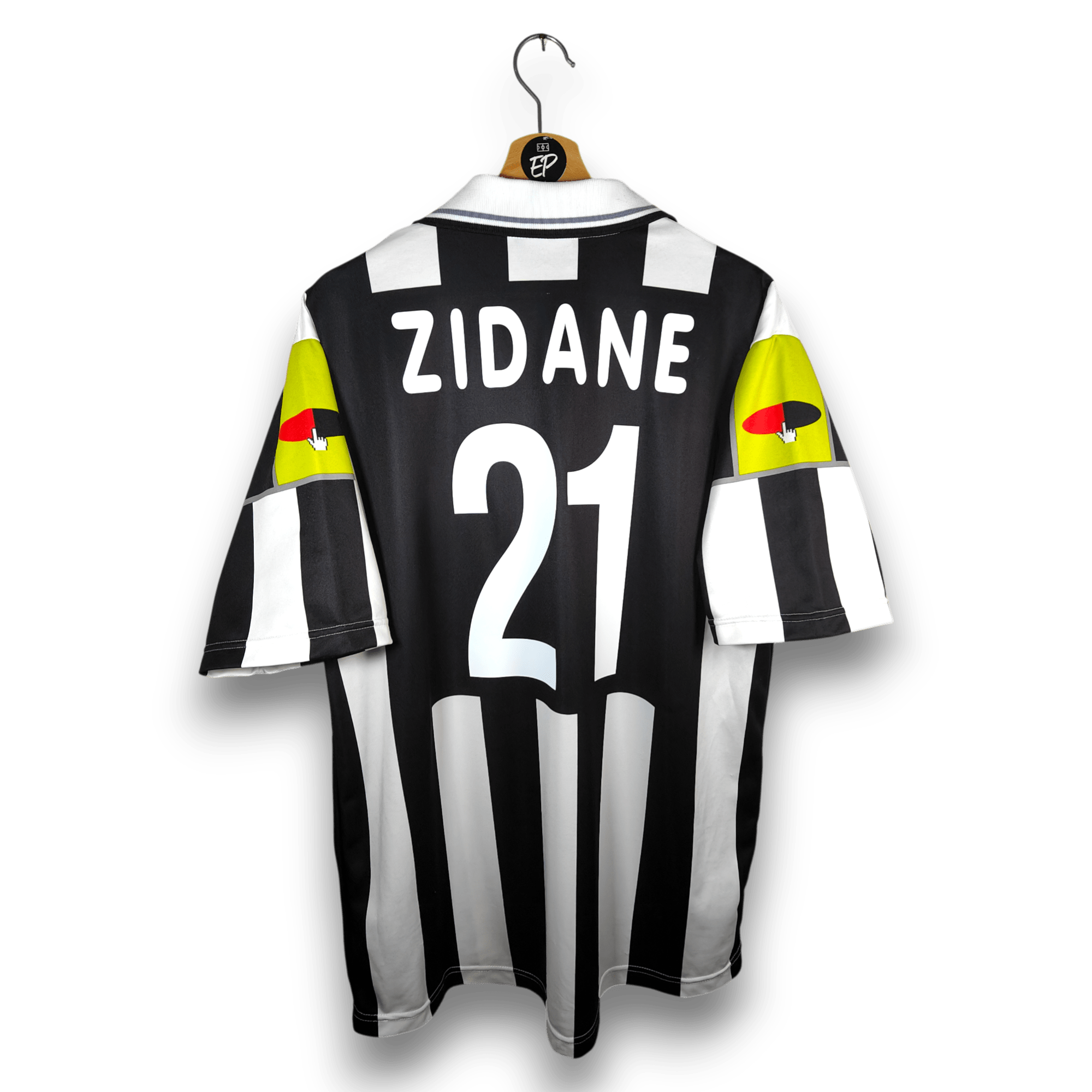 2000-01 Juventus Ciaoweb Home Shirt Zidane #21 - 8.5/10 - (XL