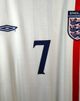 2001 - 03 England Home Shirt Beckham 7 (M) - Eternal Pitch