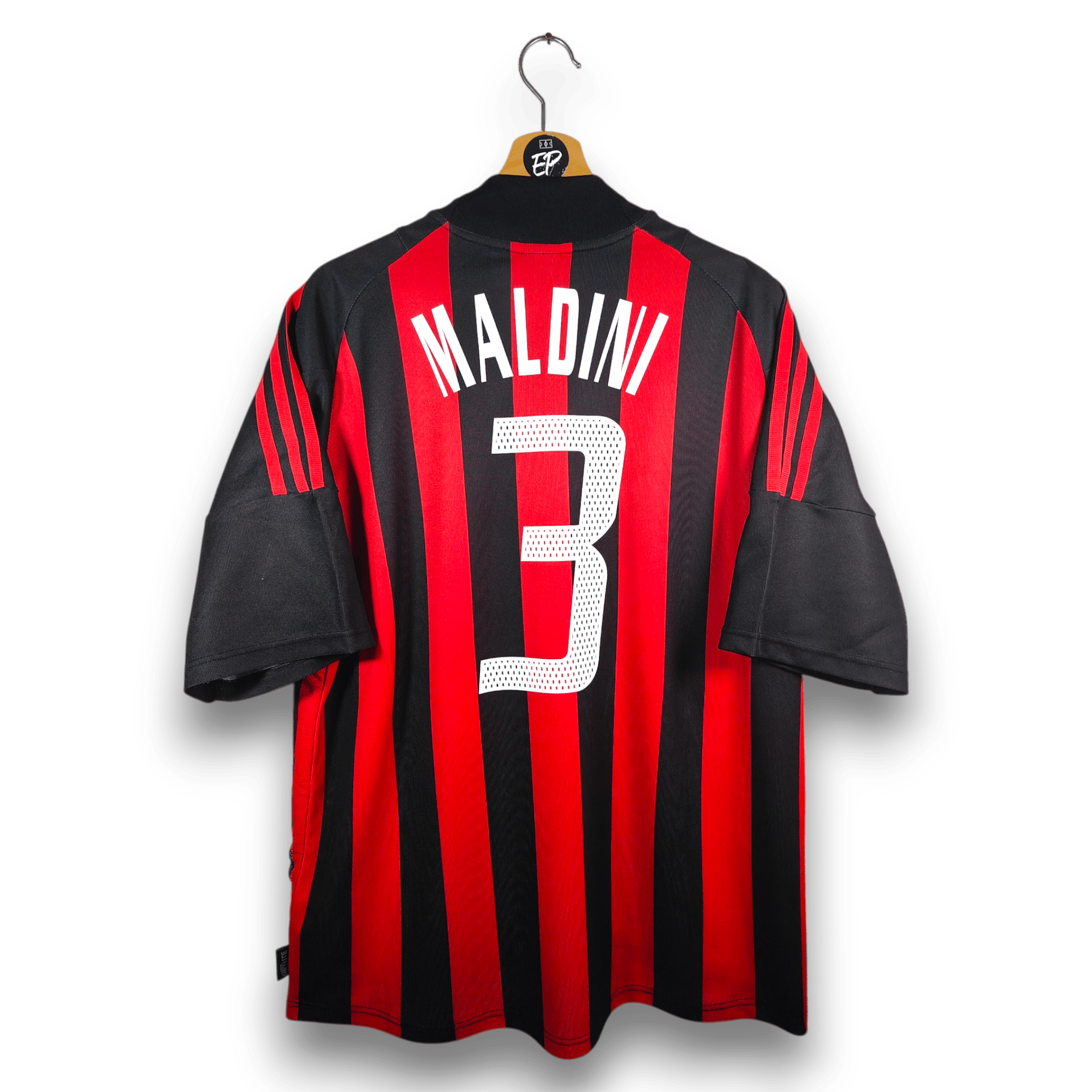 2002-03 AC Milan Home Shirt Maldini #3 - 9/10 - (L