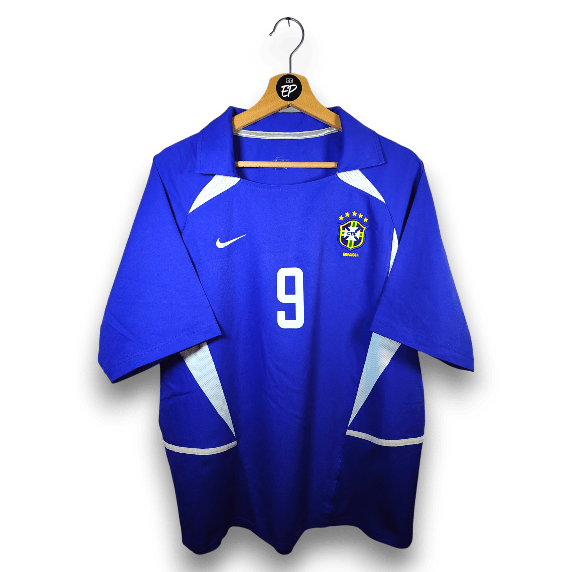 ブラジル代表2002ホームサッカーユニフォームRonaldo NIKE Ronaldo 9 Brazil Nike National Football Team Yellow 2002 World Cup