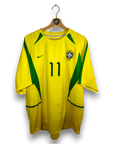 2002 - 04 Brazil Home Shirt Ronaldinho 11 - 8/10 - (XL) - Eternal Pitch