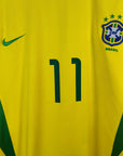 2002 - 04 Brazil Home Shirt Ronaldinho 11 - 8/10 - (XL) - Eternal Pitch