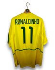 2002 - 04 Brazil Home Shirt Ronaldinho 11 - 8/10 - (XL) - Eternal Pitch