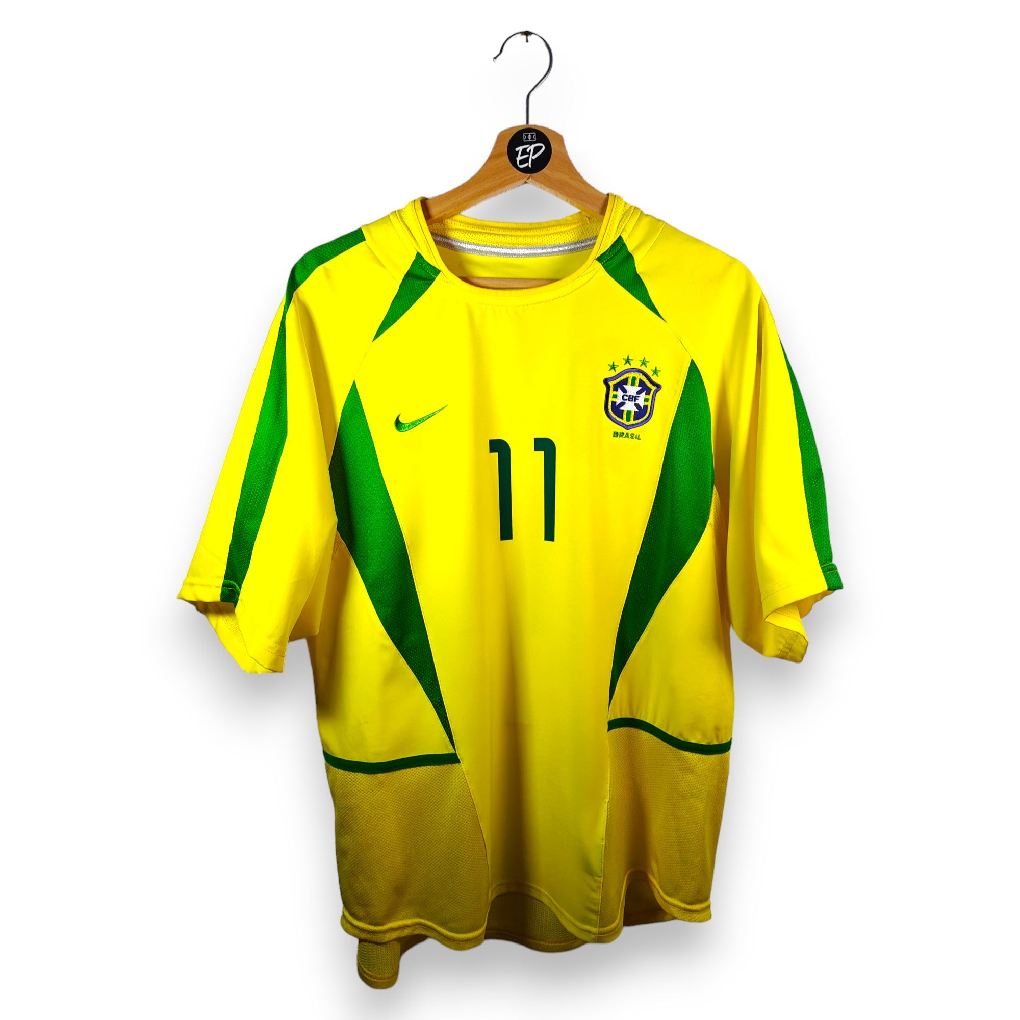 Nike ブラジル RONALDINHO 11番 シャツ ブラジル代表(Brazil)2002 H ホーム #11 ロナウジーニョ(Ronaldinho)日