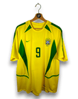 2002 - 04 Brazil Home Shirt Ronaldo 9 - 9/10 - (M) - Eternal Pitch