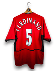 2002 - 04 Manchester United Home Shirt Ferdinand 5 - 8.5/10 - (M) - Eternal Pitch