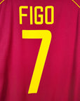 2002 - 04 Portugal Home Shirt Figo 7 - 9/10 - (M) - Eternal Pitch
