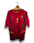 2002 - 04 Portugal Home Shirt Figo 7 - 9/10 - (M) - Eternal Pitch