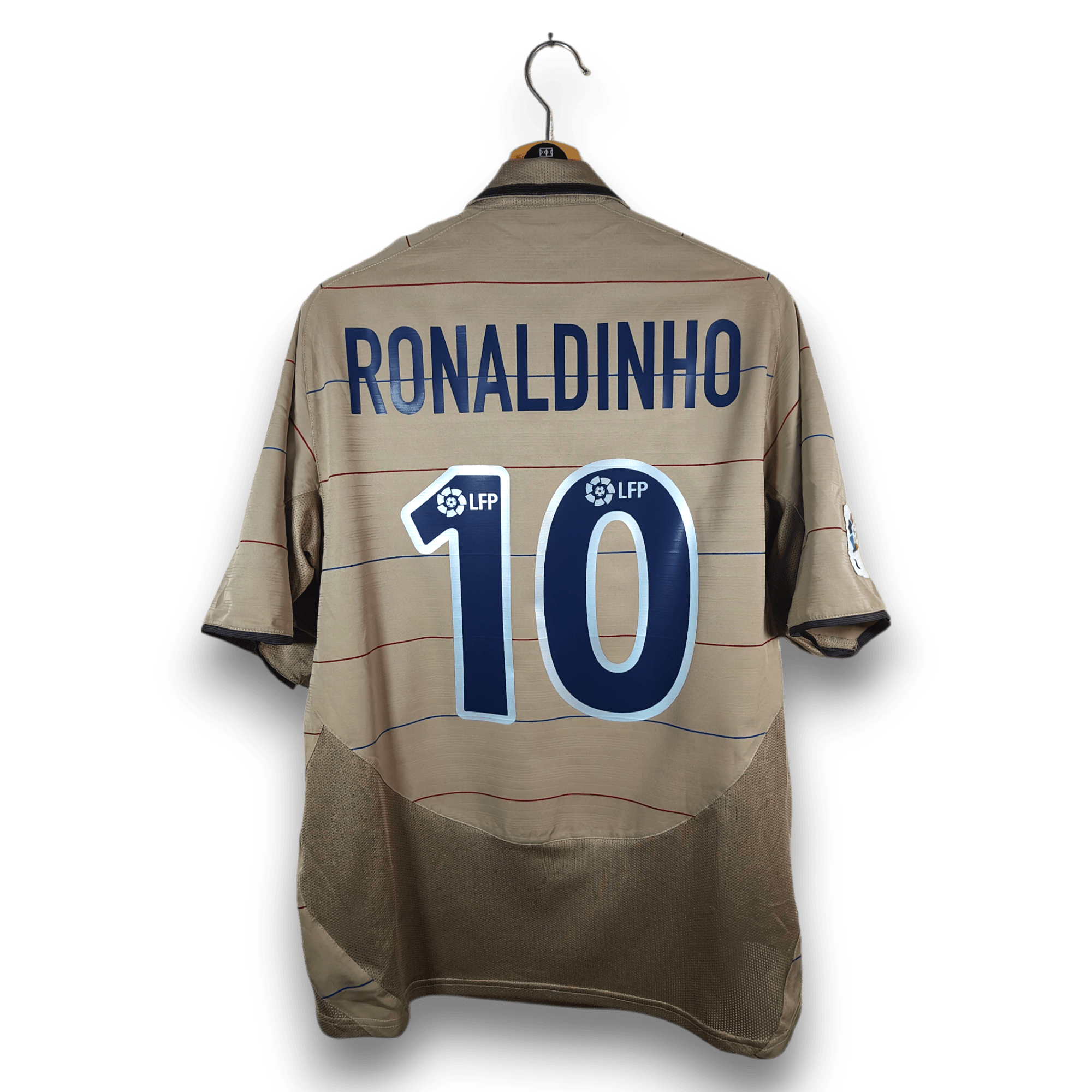 2003-04 FC Barcelona Away Shirt Ronaldinho #10 - 8/10 - (L