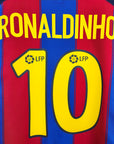 2003 - 04 FC Barcelona Home Shirt Ronaldinho 10 - 9/10 - (M) - Eternal Pitch