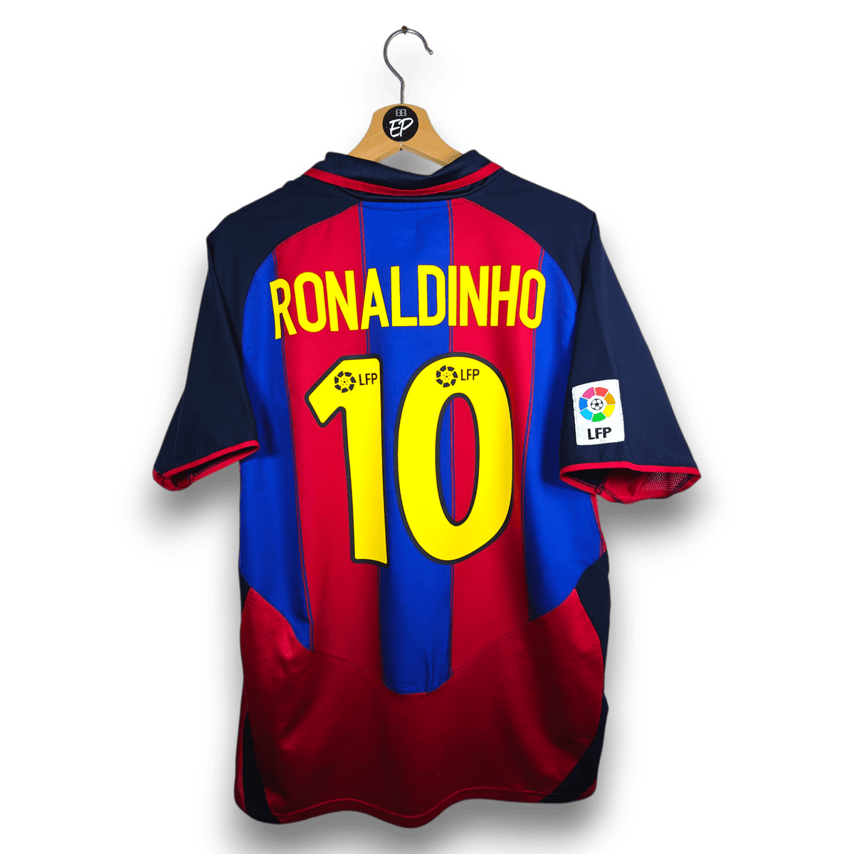 2003-04 FC Barcelona Home Shirt Ronaldinho #10 - 9/10 - (M