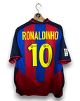 2003 - 04 FC Barcelona Home Shirt Ronaldinho 10 - 9.5/10 - (L) - Eternal Pitch