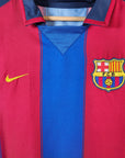 2003 - 04 FC Barcelona Home Shirt Ronaldinho 10 (M) - Eternal Pitch