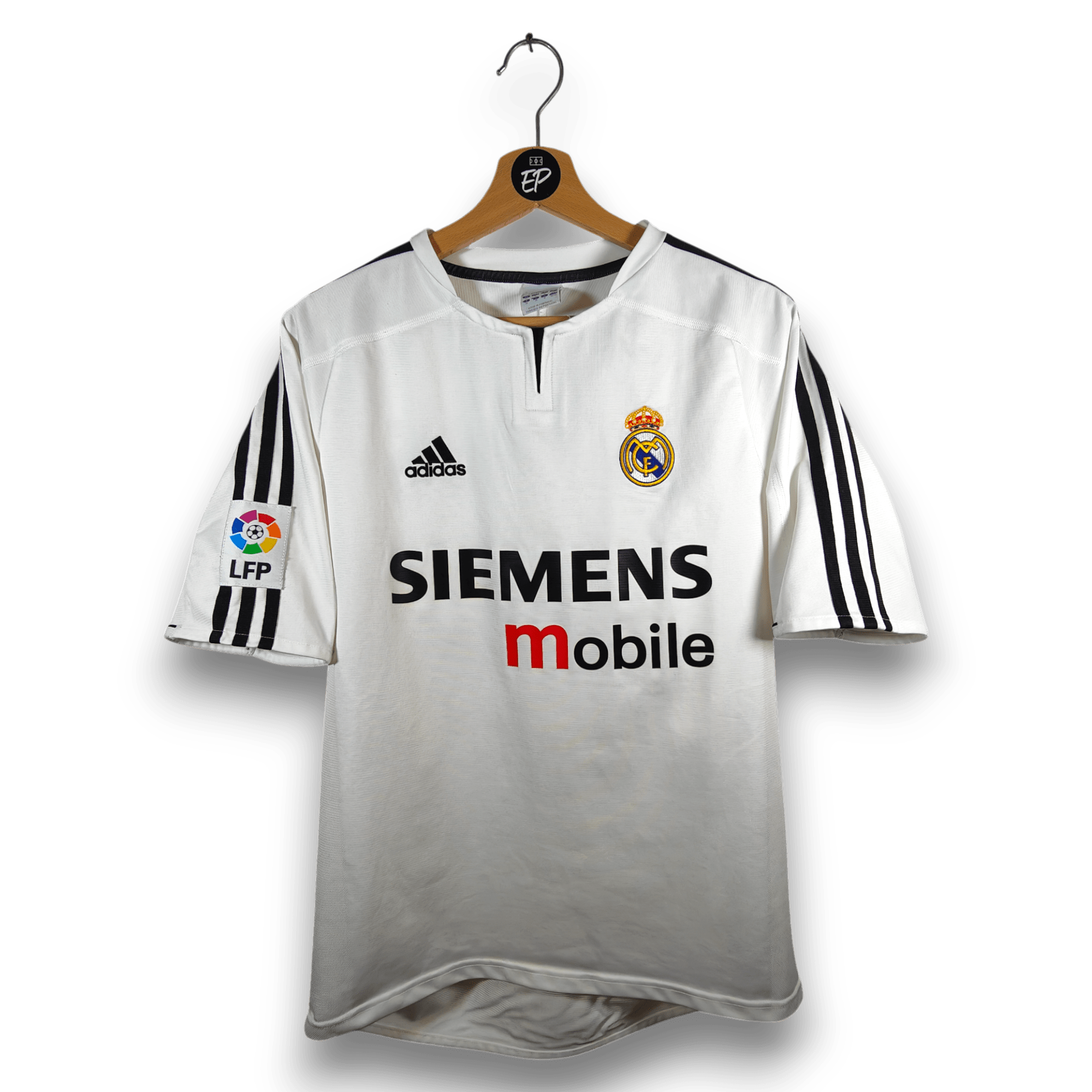 2003-04 Real Madrid Home Shirt Roberto Carlos #3 - 9.5/10 - (M