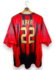 2004 - 05 AC Milan Home Shirt Kaka 22 (XL) - Eternal Pitch
