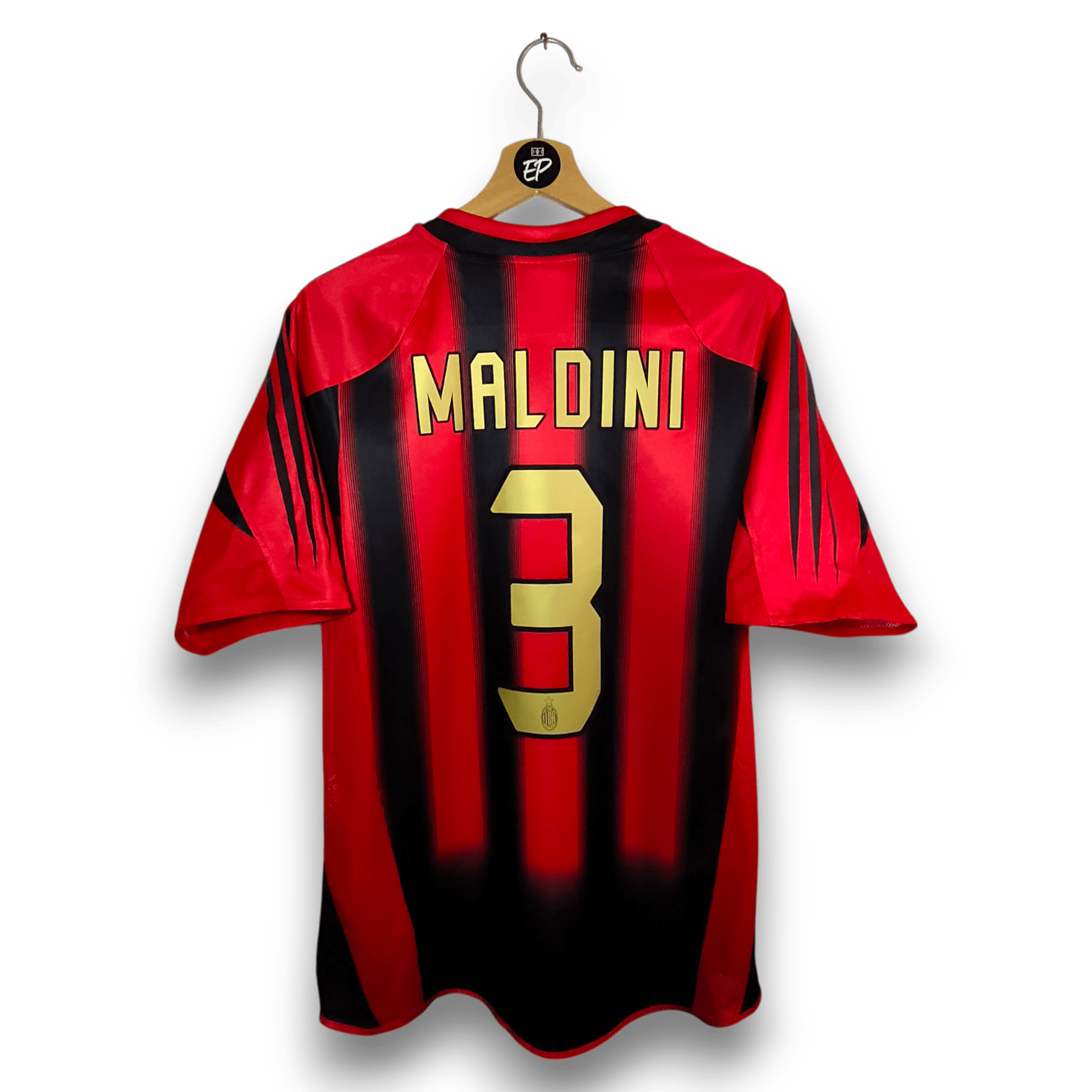 2004-05 AC Milan Home Shirt Maldini #3 - 9.5/10 - (M