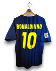2004 - 05 FC Barcelona Away Shirt Ronaldinho 10 - 9.5/10 - (M) - Eternal Pitch