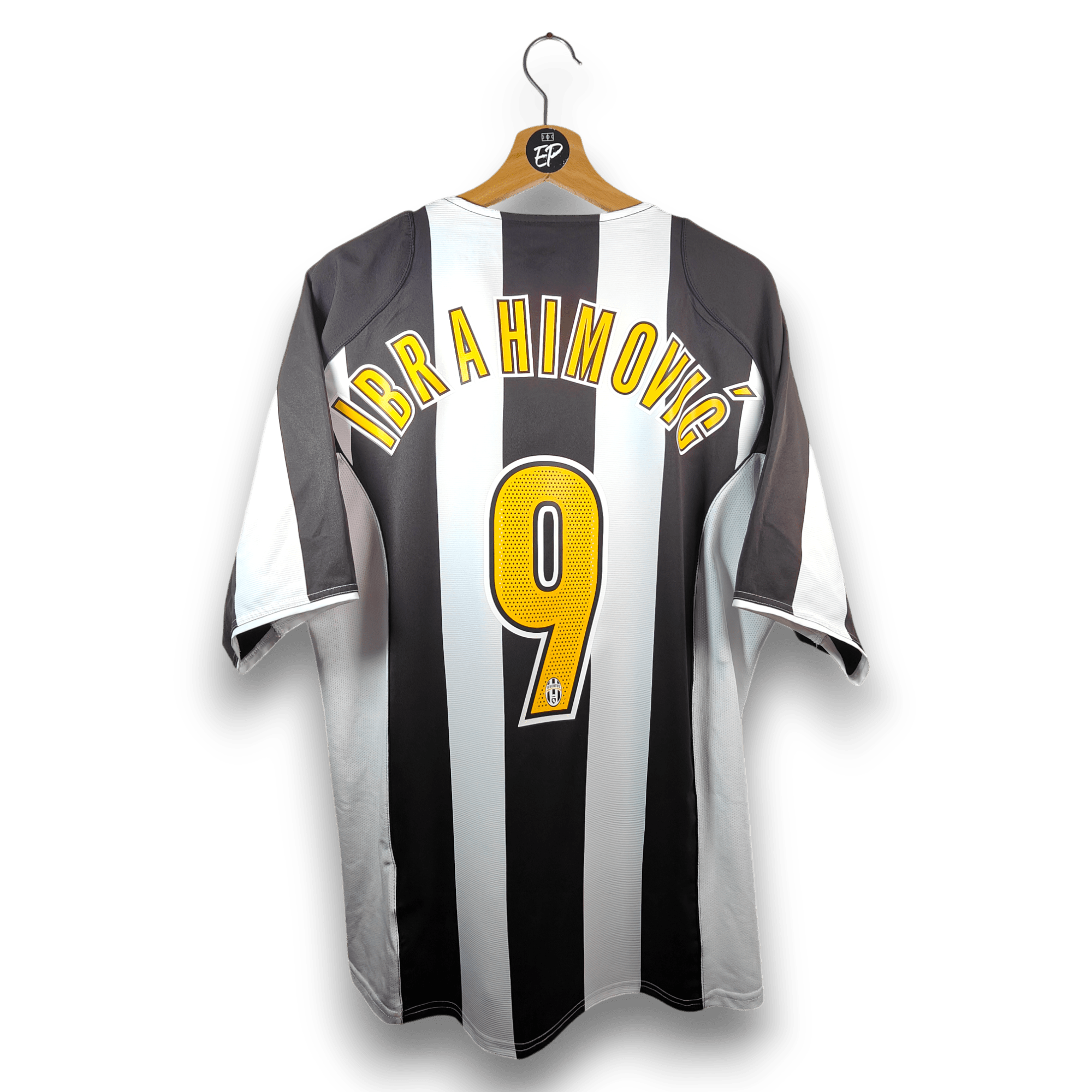 2004-05 Juventus Home Shirt Ibrahimovic #9 - 8.5/10 - (L