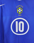 2004 - 06 Brazil Away Shirt Ronaldinho 10 - 8/10 - (L) - Eternal Pitch