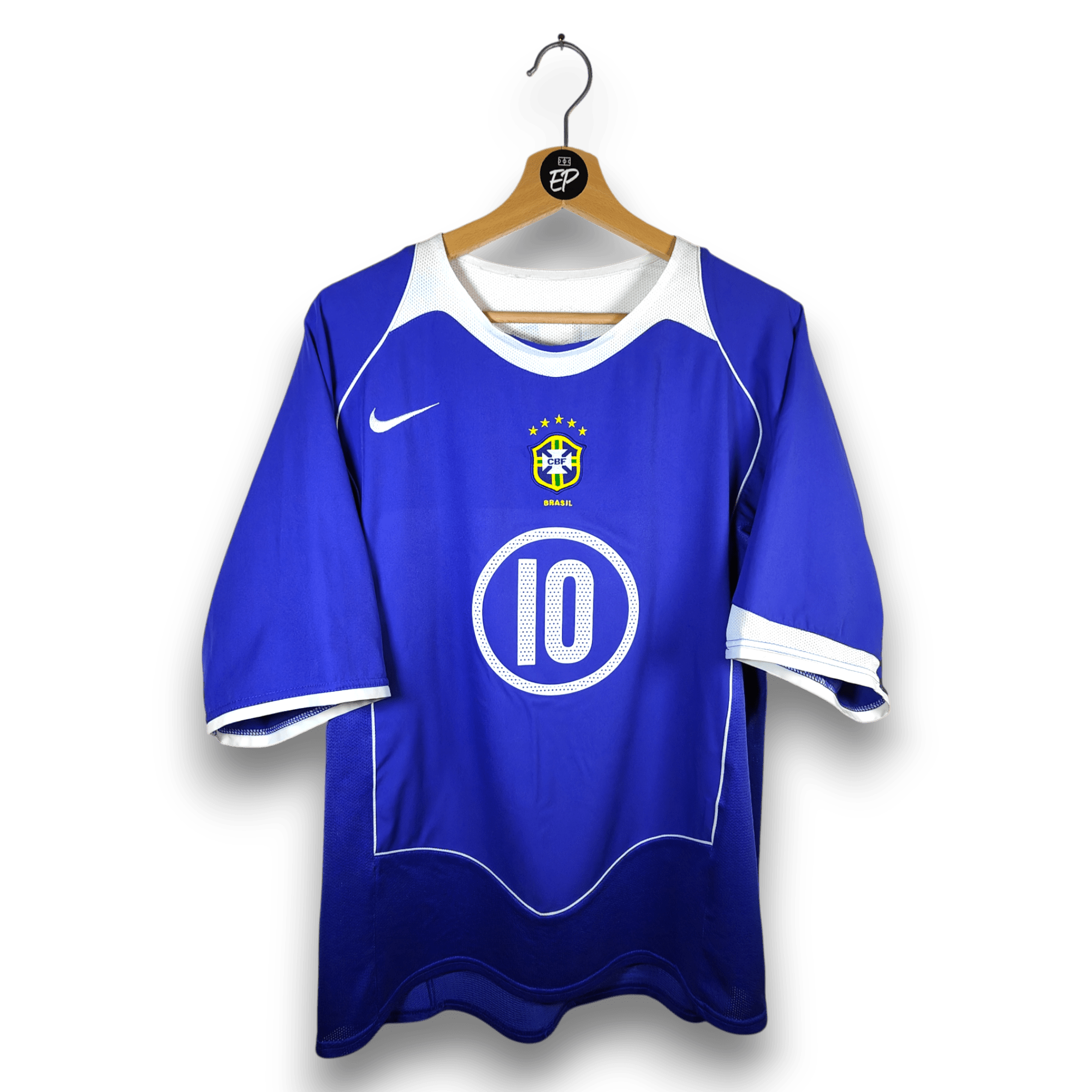 2004 - 06 Brazil Away Shirt Ronaldinho 10 - 8/10 - (L) - Eternal Pitch