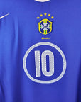 2004 - 06 Brazil Away Shirt Ronaldinho 10 - 8.5/10 - (M) - Eternal Pitch
