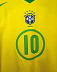 2004 - 06 Brazil Home Shirt Ronaldinho 10 - 9/10 - (L) - Eternal Pitch