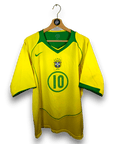 2004 - 06 Brazil Home Shirt Ronaldinho 10 - 9/10 - (L) - Eternal Pitch