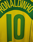 2004 - 06 Brazil Home Shirt Ronaldinho 10 - 9/10 - (L) - Eternal Pitch