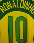 2004 - 06 Brazil Home Shirt Ronaldinho 10 - 9.5/10 - (M) - Eternal Pitch