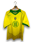 2004 - 06 Brazil Home Shirt Ronaldinho 10 - 9.5/10 - (M) - Eternal Pitch