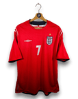 2004 - 06 England Away Shirt Beckham 7 - 9/10 - (XL) - Eternal Pitch
