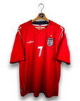 2004 - 06 England Away Shirt Beckham 7 - 9/10 - (XL) - Eternal Pitch
