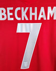 2004 - 06 England Away Shirt Beckham 7 - 9/10 - (XL) - Eternal Pitch