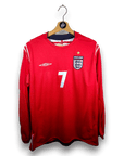 2004 - 06 England Away Shirt Beckham LS 7 - 8/10 - (L) - Eternal Pitch