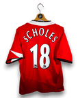 2004 - 06 Manchester United Home Shirt Scholes 18 - 8.5/10 - (M) - Eternal Pitch
