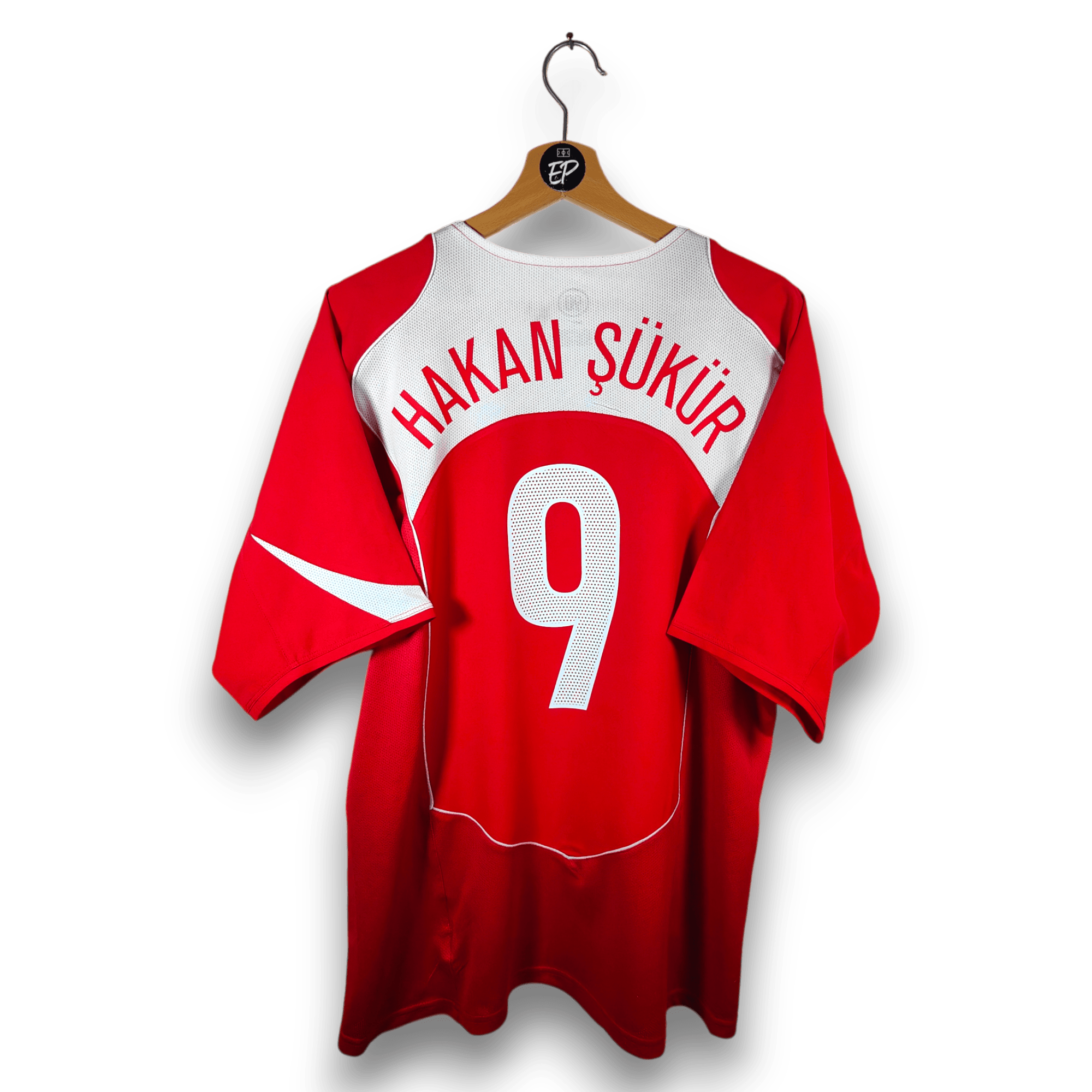 2004 - 06 Turkey Home Shirt Hakan Sukur 9 - 9/10 - (L) - Eternal Pitch